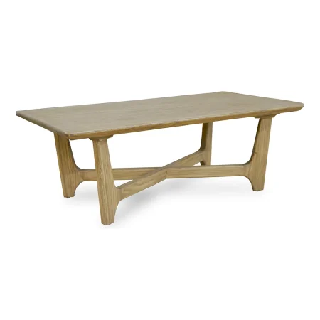 Mesa de centro top rústico hecha a mano con estructura de madera maciza 4cm - Moycor - 930101MYC - foto-blanco