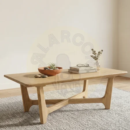 Mesa de centro top rústico hecha a mano con estructura de madera maciza 4cm - Moycor - 930101MYC - foto-secundaria-4