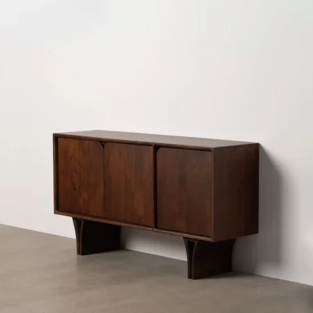 APARADOR MARRÓN MADERA DE ACACIA SALÓN 145 X 40 X 80 CM-1