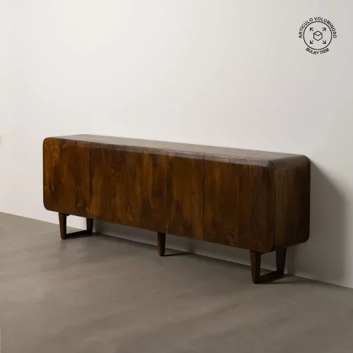 APARADOR MARRÓN MADERA DE MANGO SALÓN 234 X 44 X 86 CM-1