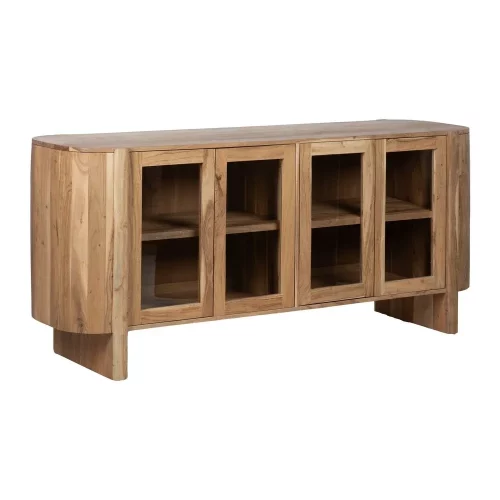 APARADOR NATURAL MADERA DE ACACIA SALÓN 180 X 40 X 80 CM-1