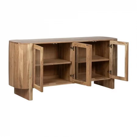 APARADOR NATURAL MADERA DE ACACIA SALÓN 180 X 40 X 80 CM-3