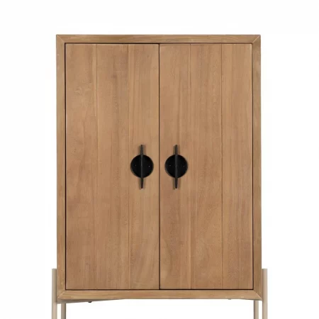 ARMARIO BLANCO-NATURAL MADERA-METAL 70 X 40 X 172 CM-4