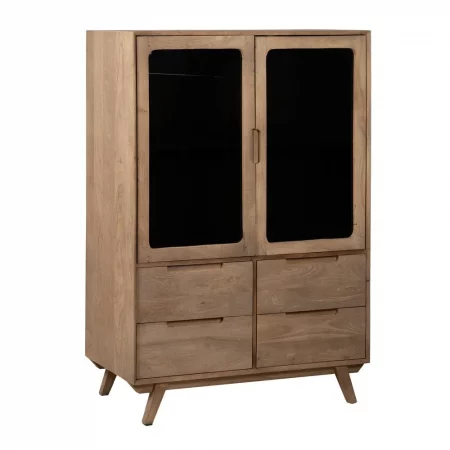 ARMARIO NATURAL MADERA DE MANGO SALÓN 107 X 40,50 X 142 CM-1