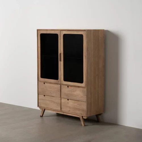 ARMARIO NATURAL MADERA DE MANGO SALÓN 107 X 40,50 X 142 CM-2