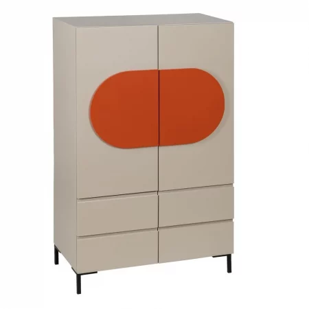 ARMARIO NECTO TAUPE DM-METAL SALÓN 75 X 41,80 X 123 CM-2