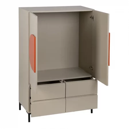 ARMARIO NECTO TAUPE DM-METAL SALÓN 75 X 41,80 X 123 CM-3