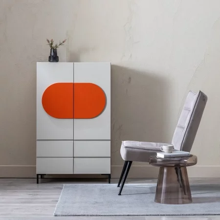 ARMARIO NECTO TAUPE DM-METAL SALÓN 75 X 41,80 X 123 CM-9