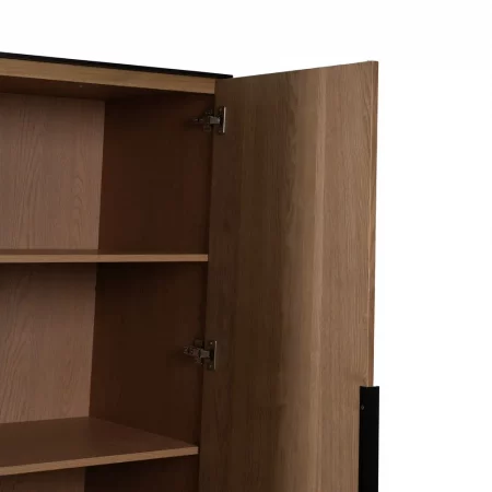 ARMARIO NEGRO-NATURAL DM-MADERA 104 X 53 X 203 CM-4
