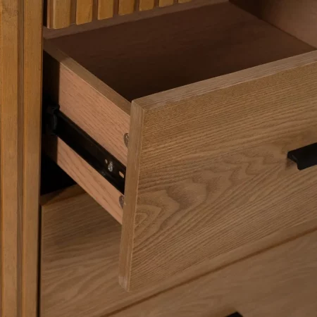 ARMARIO NEGRO-NATURAL DM-MADERA 104 X 53 X 203 CM-5