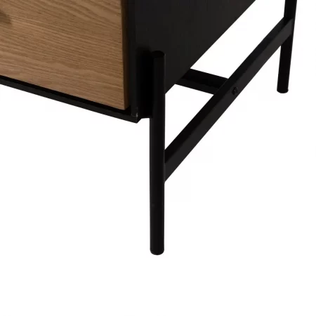 ARMARIO NEGRO-NATURAL DM-MADERA 104 X 53 X 203 CM-8