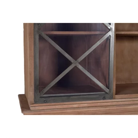 Alacena Estilo Industrial 4 Puertas Correderas y 6 Cajones Madera de Mango y Metal Colección Industrial 200x45x220 Cm - Giner y Colomer (5)