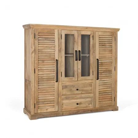 Alacena Fabricada en Madera de Mango 160x45x142 Cm - Giner y Colomer2