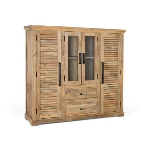 Alacena Fabricada en Madera de Mango 160x45x142 Cm - Giner y Colomer2