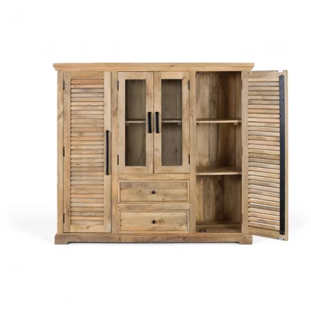 Alacena Fabricada en Madera de Mango 160x45x142 Cm - Giner y Colomer3