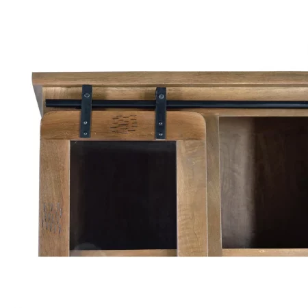Alacena Madera Acacia Estilo Industrial 4 Puertas Correderas Colección Júpiter 100x47x200 Cm - Giner y Colomer (2)