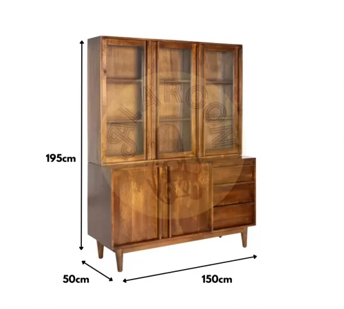 Alacena en Madera Mango Marron 150x50x195 Cm - IXIA (3)