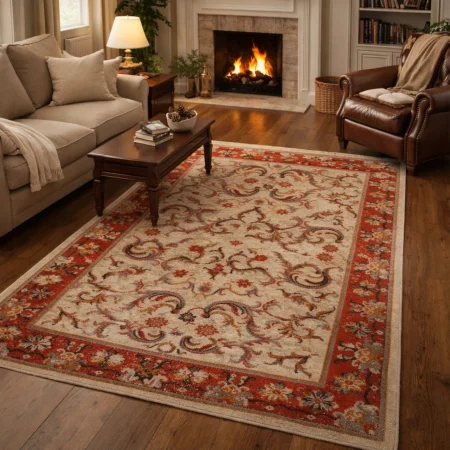 Alfombra Acrílica Frisse Colorido Actual Diseño Clásico J23 Beig - Sualsa (1)