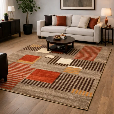 Alfombra Acrílica Frisse Colorido Actual Diseño Moderno J-15 Beig – Sualsa (1)