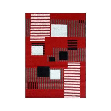 Alfombra Acrílica Frisse Colorido Actual Diseño Moderno J-15 Granate – Sualsa (1)