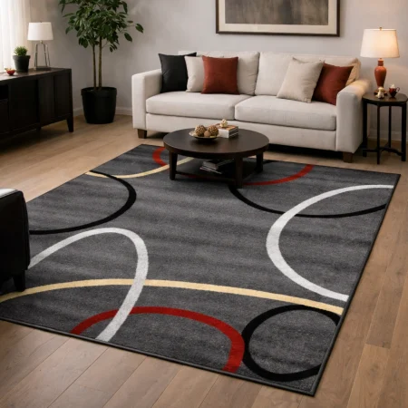 Alfombra Acrílica Frisse J-10 Gris Oscuro - Sualsa (1)