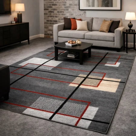 Alfombra Acrílica Frisse J17 Gris Oscuro - Sualsa (1)