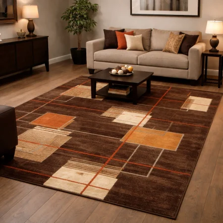 Alfombra Acrílica Frisse J17 Marrón - Sualsa (1)