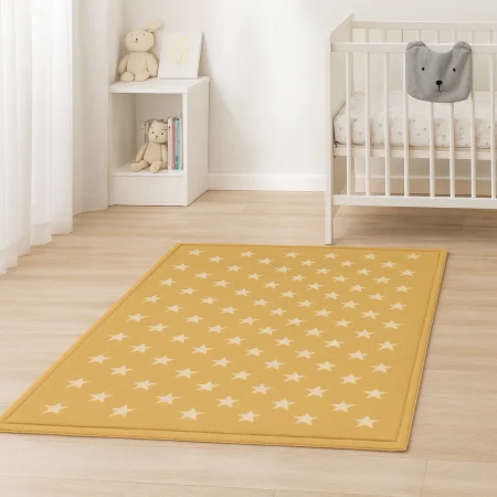 Alfombra Acrílica Mod.Nerea Diseño Infantil Atractivo Estrellas Amarillo - Sualsa (1)