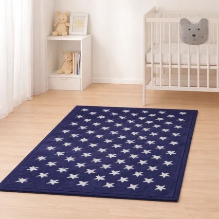 Alfombra Acrílica Nerea Diseño Infantil Estrellas Marino - Sualsa (1)
