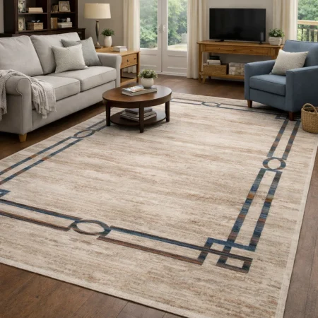 Alfombra Acrílica Picasso Estilo Actual Contemporáneo 302 Beig - Sualsa (1)