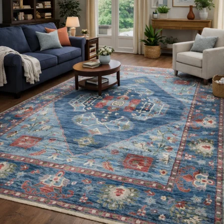 Alfombra Acrílica Picasso Estilo Clasico 264-A Azul - Sualsa (1)