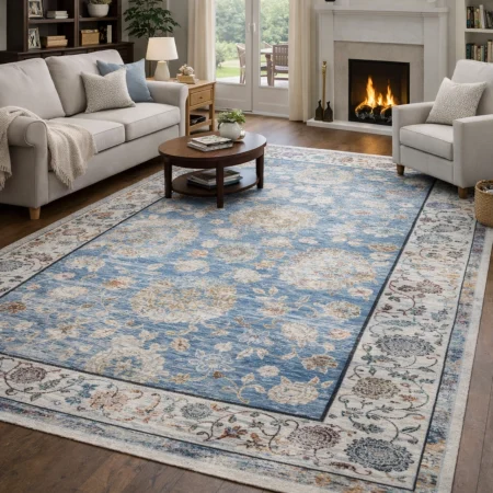 Alfombra Acrílica Picasso Estilo Clásico 309 Azul - Sualsa (1)