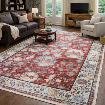 Alfombra Acrílica Picasso Estilo Clásico 309 Coral - Sualsa (1)