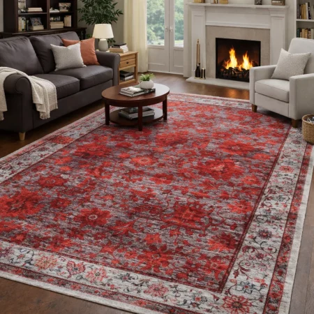 Alfombra Acrílica Picasso Estilo Clásico 511 Granate - Sualsa (1)