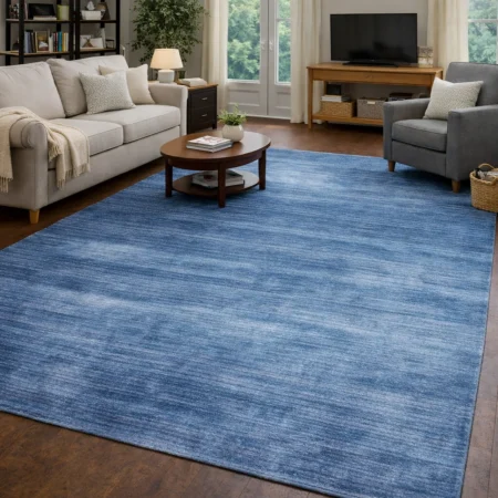 Alfombra Acrílica Picasso Lisa Fabricada Con Alta Densidad Liso Azul - Sualsa (1)