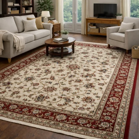 Alfombra Acrilica Suany Tejida Con Material Acrílico Heat-Set 9161 Beig - Sualsa (1)