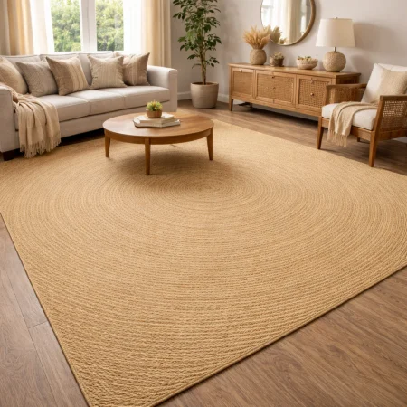 Alfombra Artesanal Desh Fibra Natural Yute Reversible 686 - Sualsa (1)