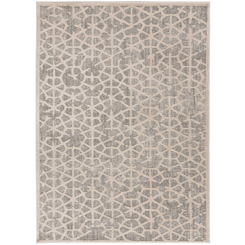 Alfombra Contemporánea Diseño Simétrico Paula 1271 Beige - Universal (1)