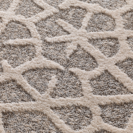 Alfombra Contemporánea Diseño Simétrico Paula 1271 Beige - Universal (3)