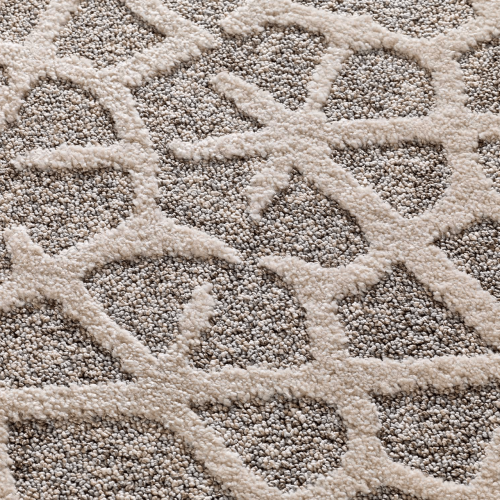 Alfombra Contemporánea Diseño Simétrico Paula 1271 Beige - Universal (3)