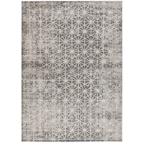 Alfombra Contemporánea Diseño Simétrico Paula 6737 Gris - Universal (2)