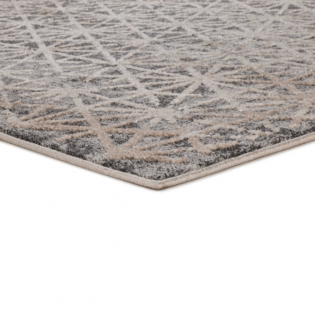 Alfombra Contemporánea Diseño Simétrico Paula 6737 Gris - Universal (4)