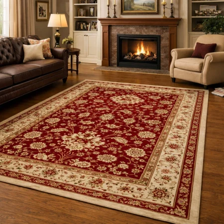 Alfombra De Lana Bali Clásica Fabricada Con Materiales Nobles 795 Granate - Sualsa (1)