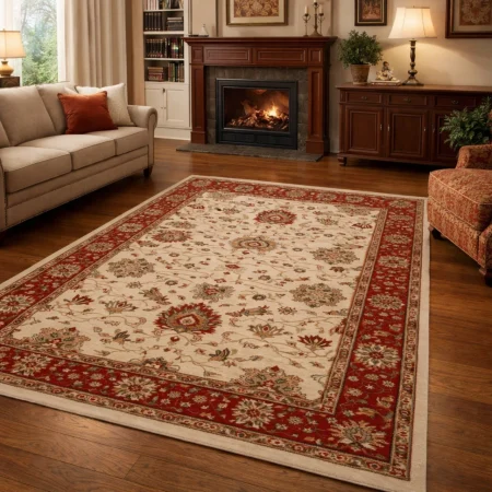 Alfombra De Lana Fenix Estilo Zigler Materiales Nobles 507 Beig - Sualsa (1)