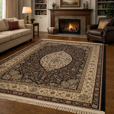 Alfombra De Lana Persia Clásica Inspiración Oriental Con Materiales Nobles 820 Azul - Sualsa (1)