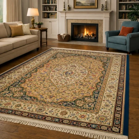 Alfombra De Lana Persia Clásica Inspiración Oriental Con Materiales Nobles 820 Beig - Sualsa (1)