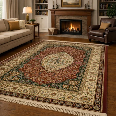 Alfombra De Lana Persia Clásica Inspiración Oriental Con Materiales Nobles 820 Granate - Sualsa (1)