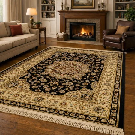 Alfombra De Lana Persia Estilo Nain Clásica Con Materiales Nobles 813 Azul - Sualsa (1)