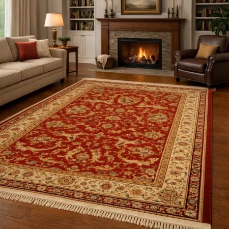 Alfombra De Lana Persia Estilo Zigler Materiales Nobles 822 Granate - Sualsa (1)