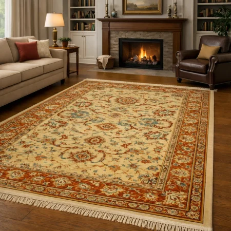 Alfombra De Lana Persia Estilo Zigler Materiales Nobles 822 Oro - Sualsa (1)